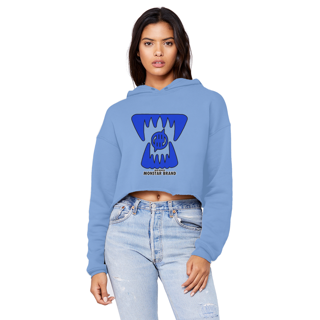 Mirrored Monstar Brand 5 Unisex Cropped Raw Edge Boyfriend Hoodie