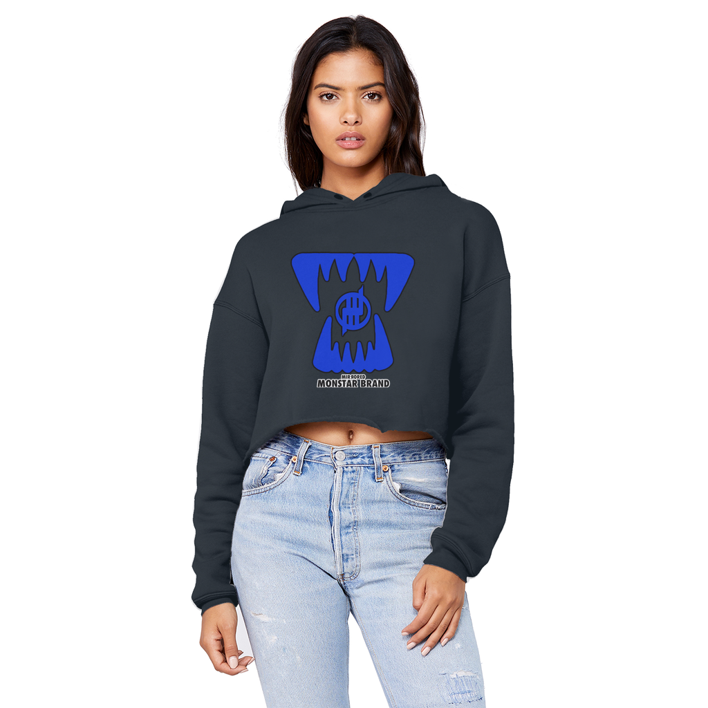 Mirrored Monstar Brand 5 Unisex Cropped Raw Edge Boyfriend Hoodie