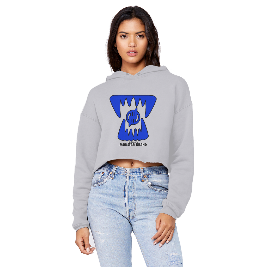 Mirrored Monstar Brand 5 Unisex Cropped Raw Edge Boyfriend Hoodie