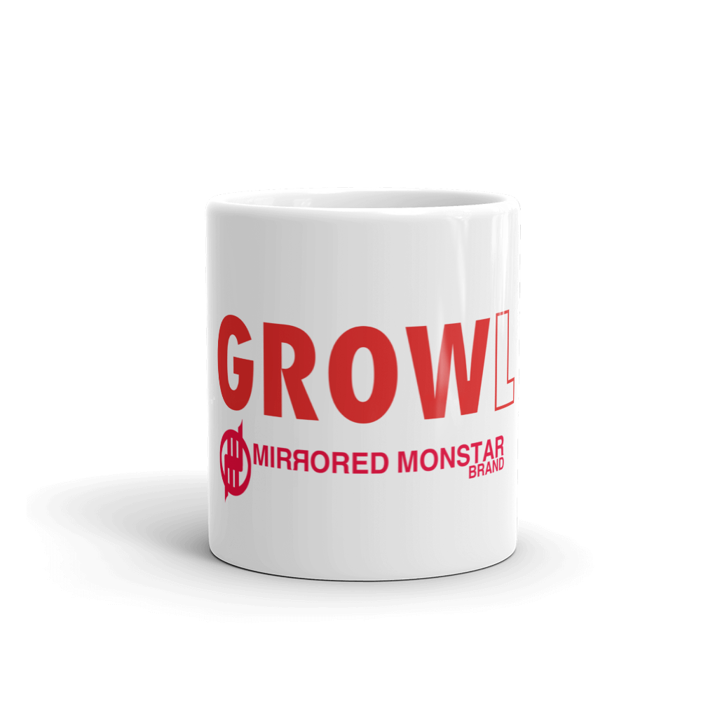 MMB - GROW and GROWL White glossy mug