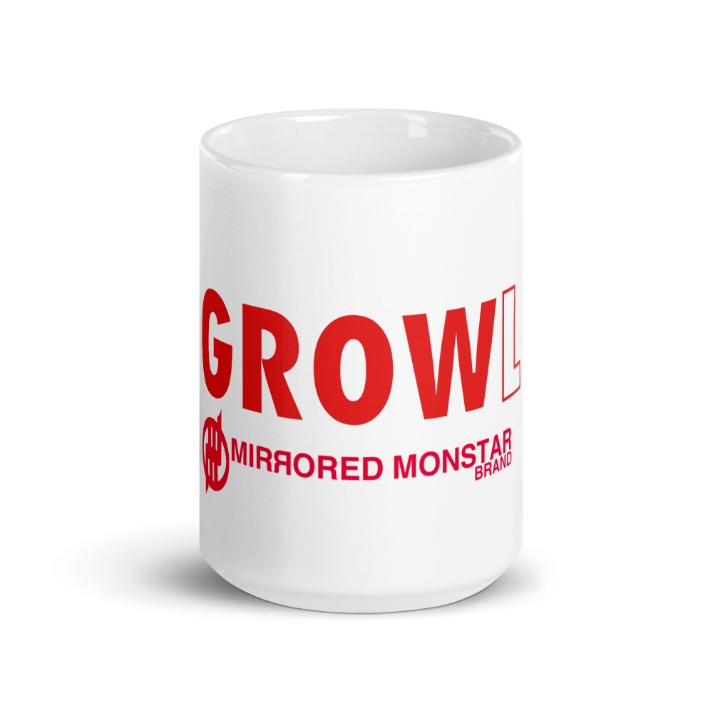 MMB - GROW and GROWL White glossy mug