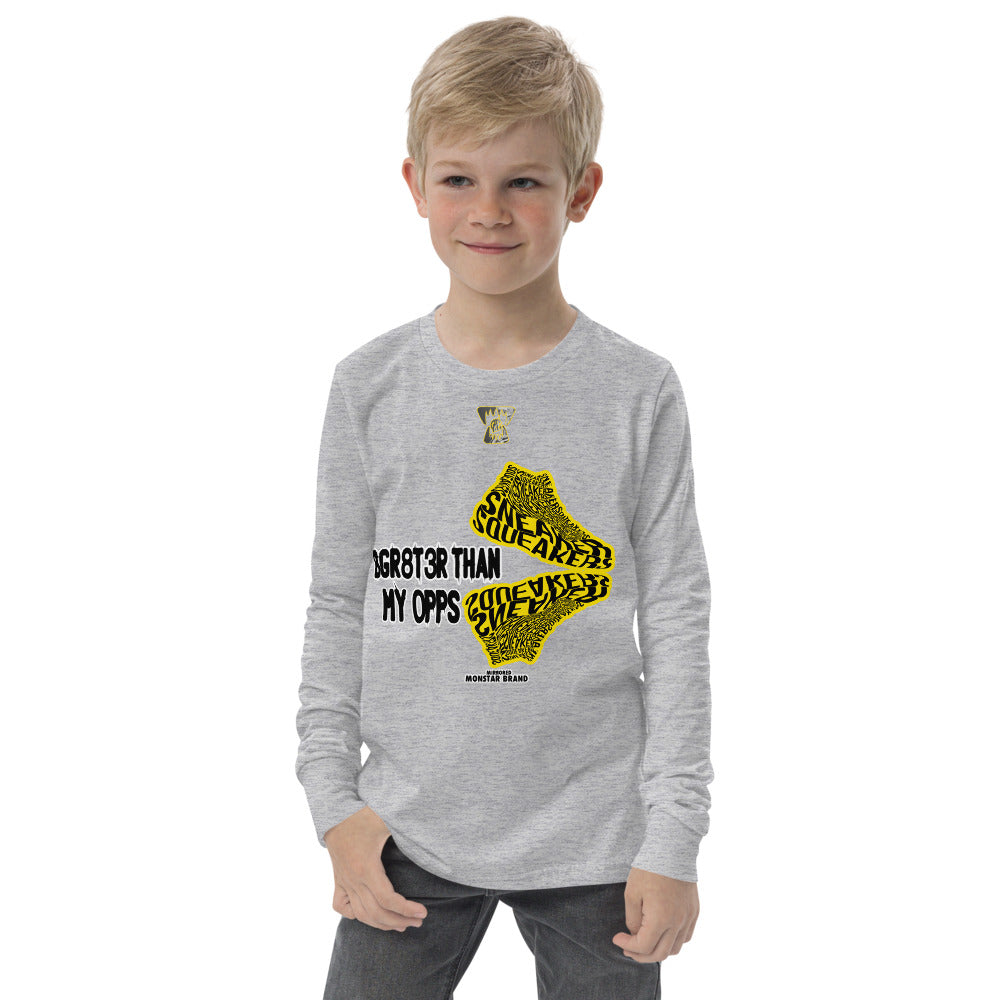 MMB x Sneaker Squeakers BGR8T3R Than My OPPS Youth long sleeve tee