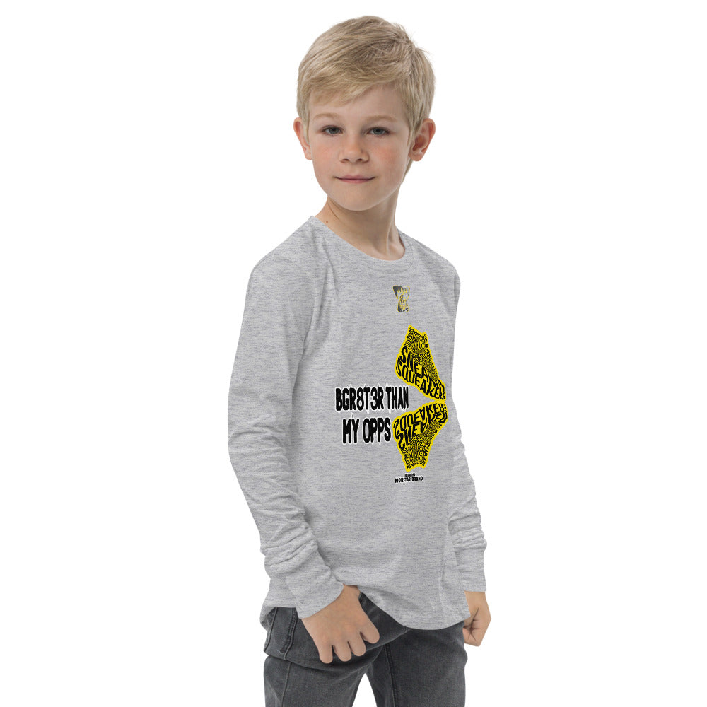 MMB x Sneaker Squeakers BGR8T3R Than My OPPS Youth long sleeve tee