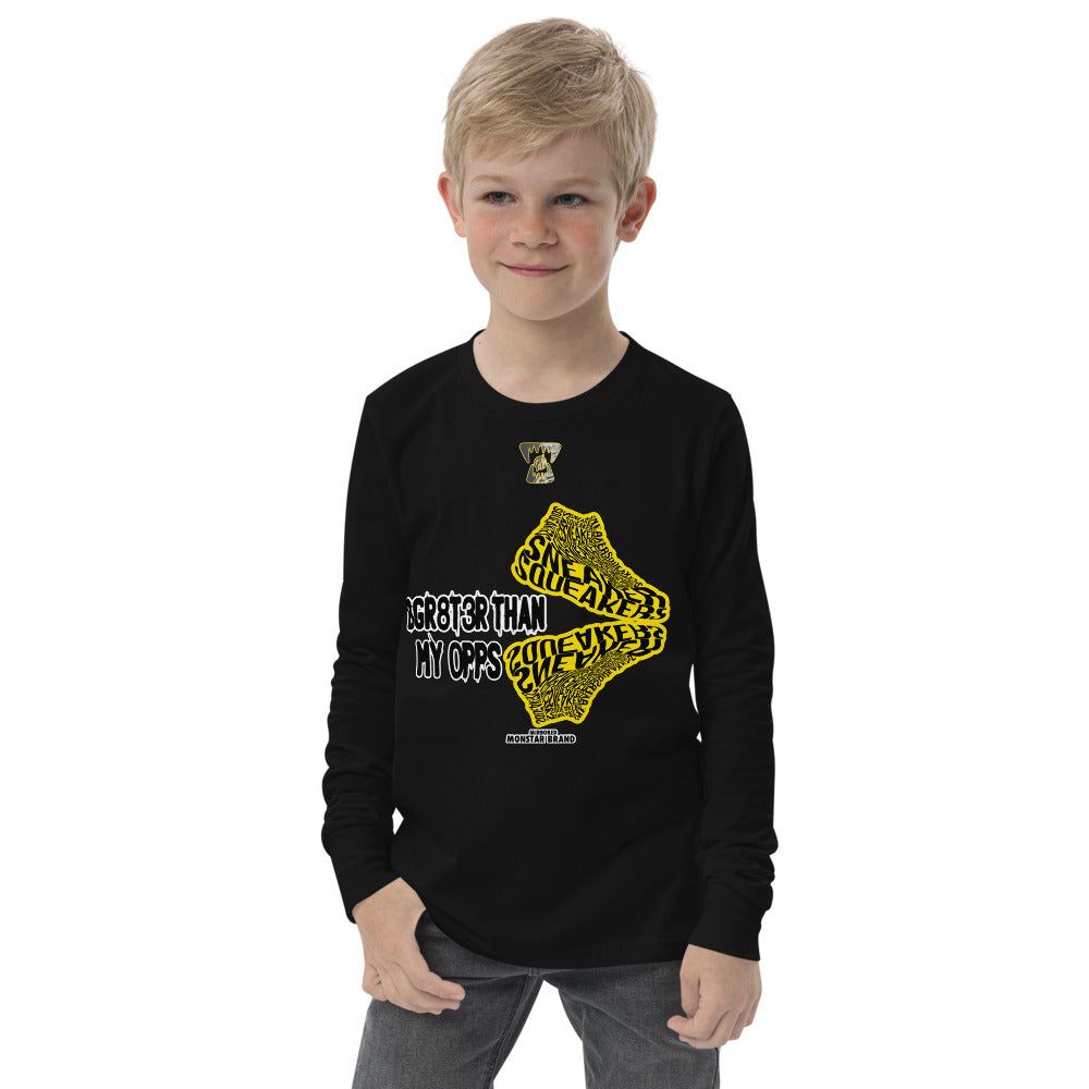 MMB x Sneaker Squeakers BGR8T3R Than My OPPS Youth long sleeve tee