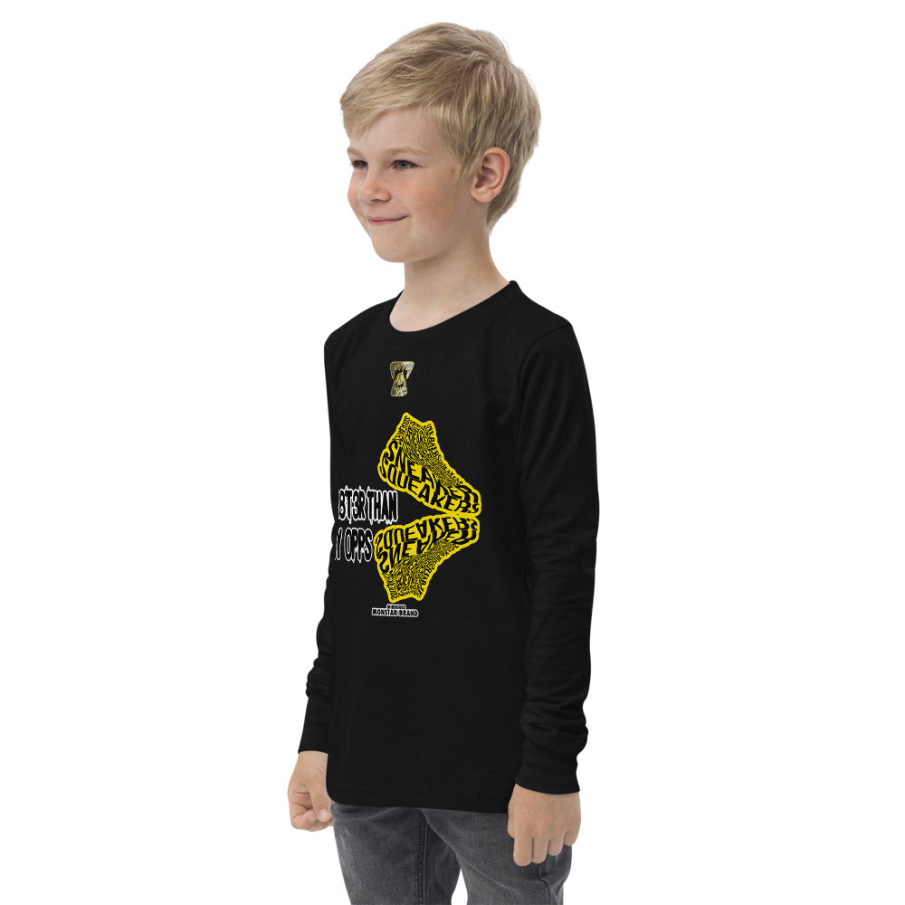 MMB x Sneaker Squeakers BGR8T3R Than My OPPS Youth long sleeve tee
