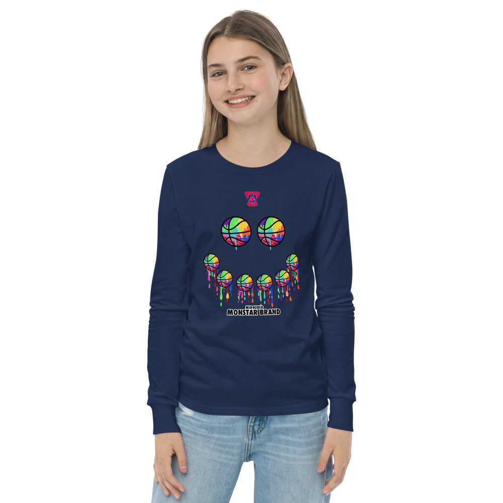 MMB - Hoop Smiley Face Youth long sleeve tee