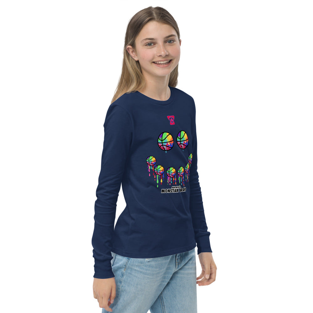 MMB - Hoop Smiley Face Youth long sleeve tee