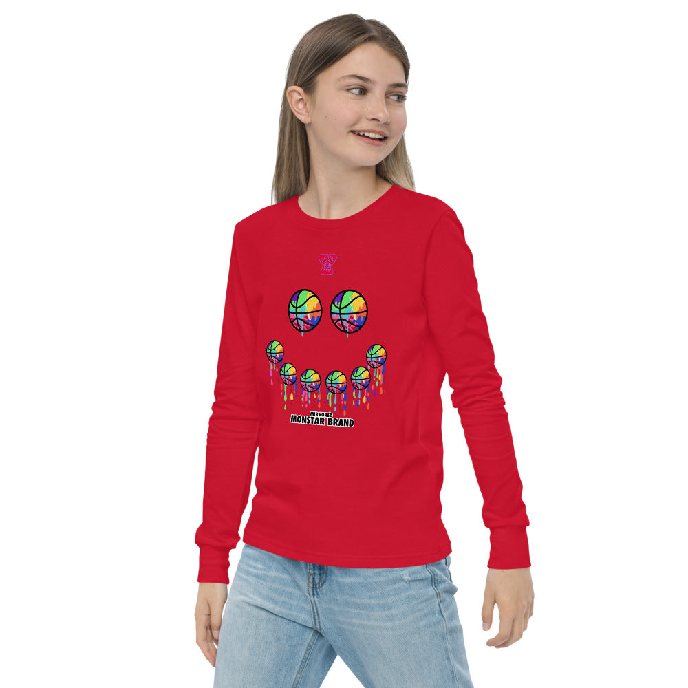 MMB - Hoop Smiley Face Youth long sleeve tee